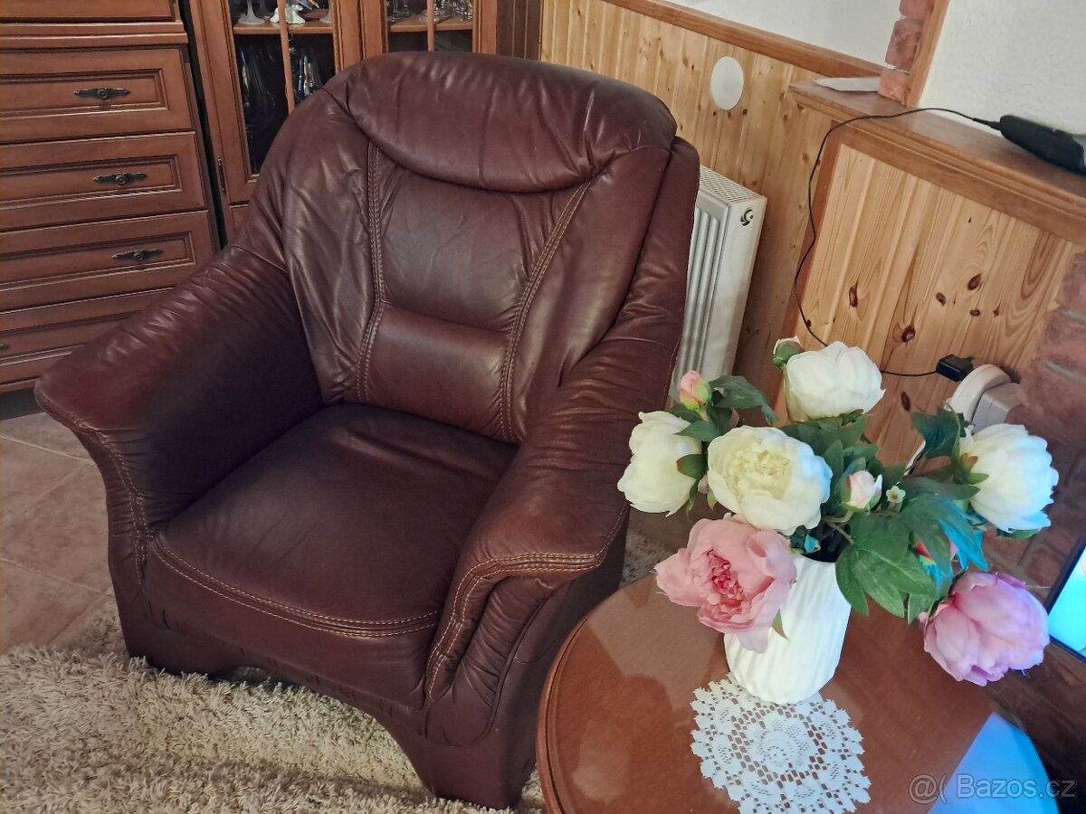 ITALSKÉ KOŽENÉ KŘESLO BOLOGNA - 2