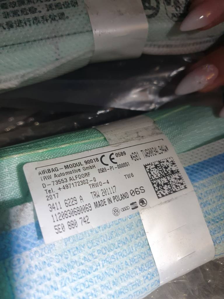 Stropný airbag Škoda Octavia 3 - 2