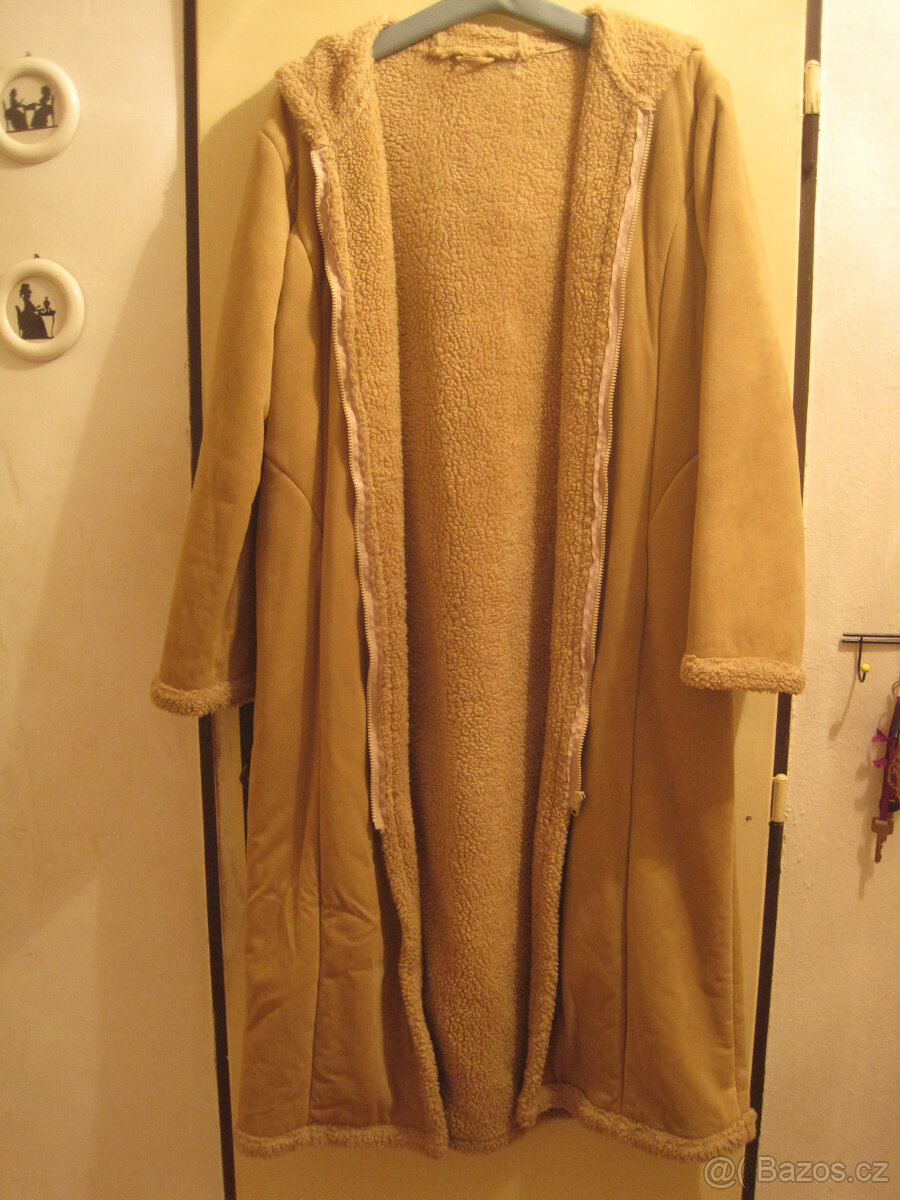 Velurový kabát - dlouhý - 2