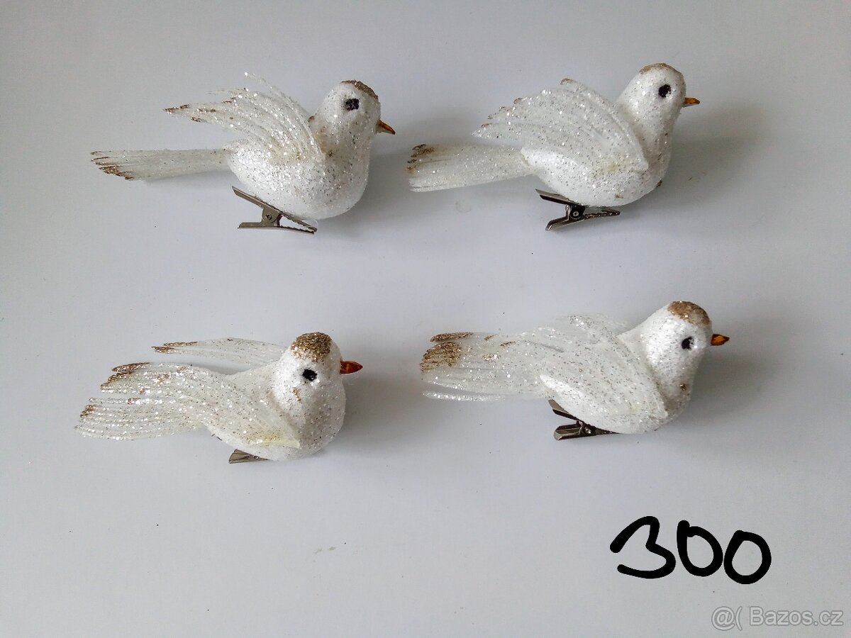 Staré, vánoční ozdoby, špičky, baňky - 2