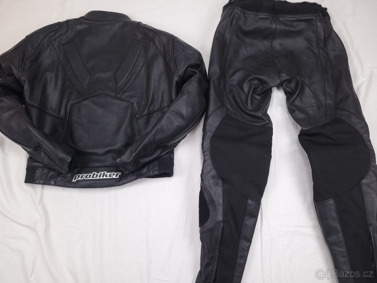 Probiker PRX Black pánska kožená kombinéza na moto 52 L - 2