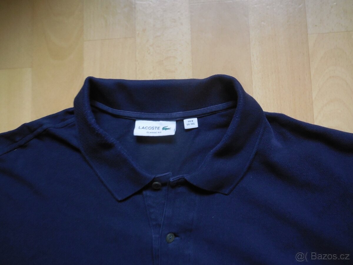 pánské Lacoste tm.modré polotričko,ba dl.ruk, 2XL 3XL - 2