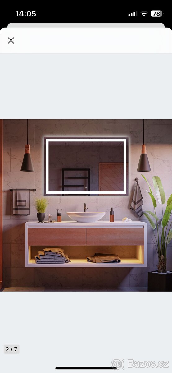 Zrcadlo s led svicenim 120x70 NOVE - 2