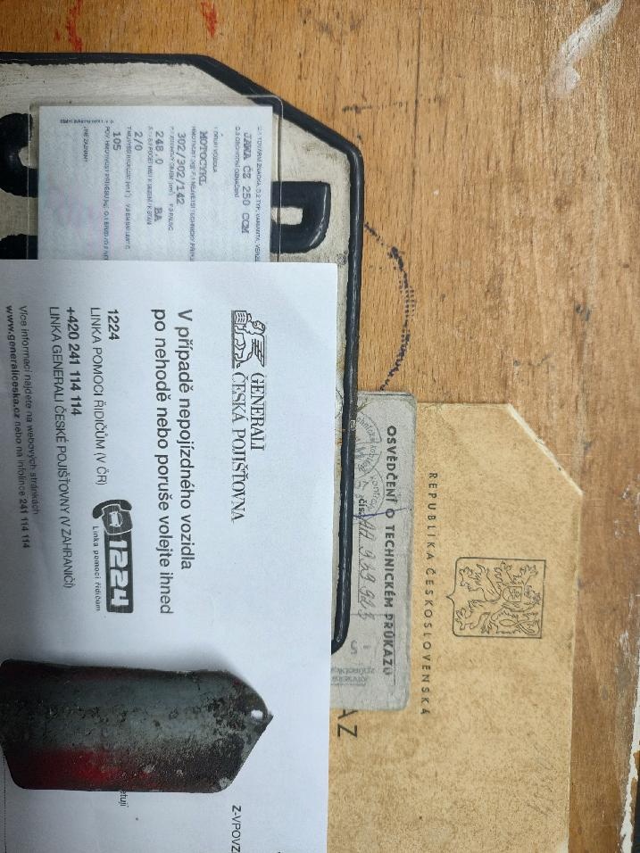 Jawa 250 353 kývačka ČR doklady malá spz - 2