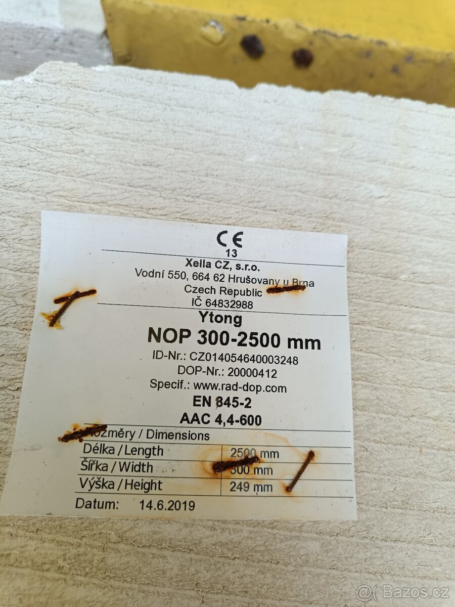 Překlad Ytong - nosný - 2