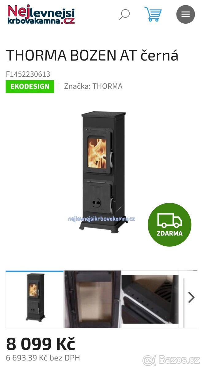 Krbová kamna Thorma Bozen 5 kW - 2