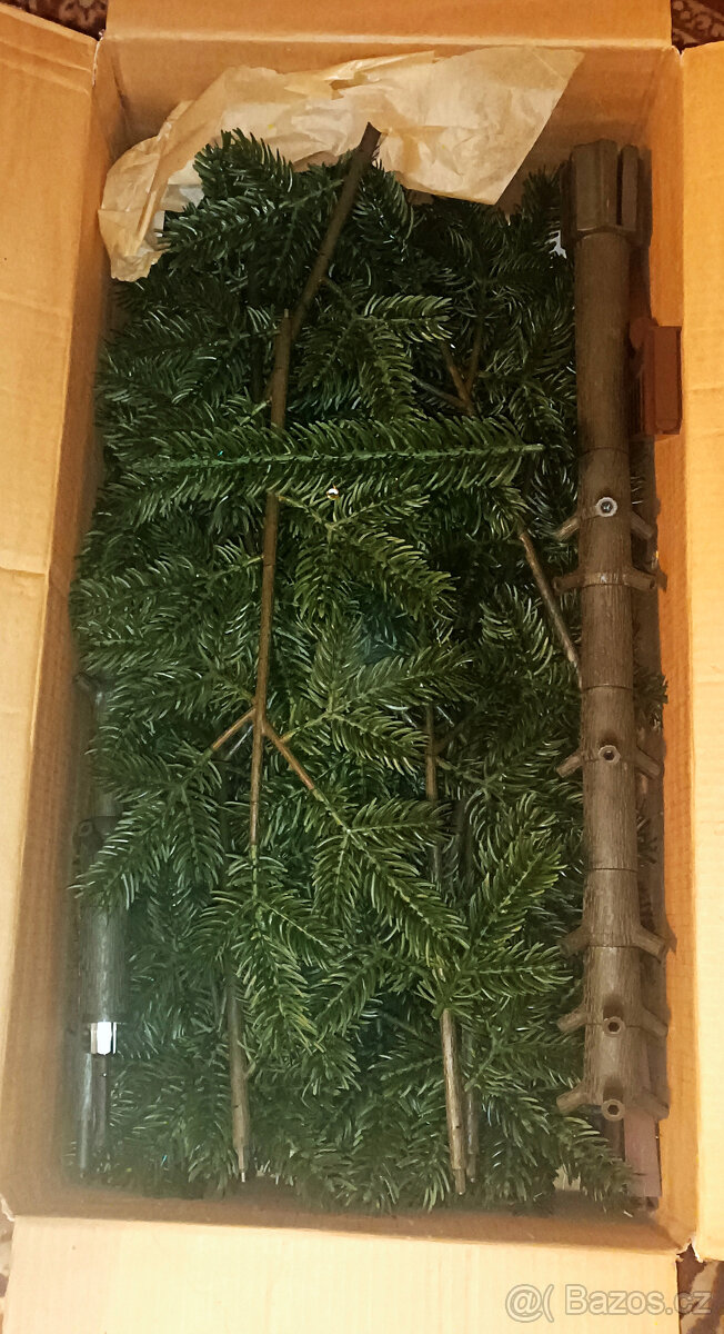 Vánoční stromek plastový 180cm + staré vánoční ozdoby - 2