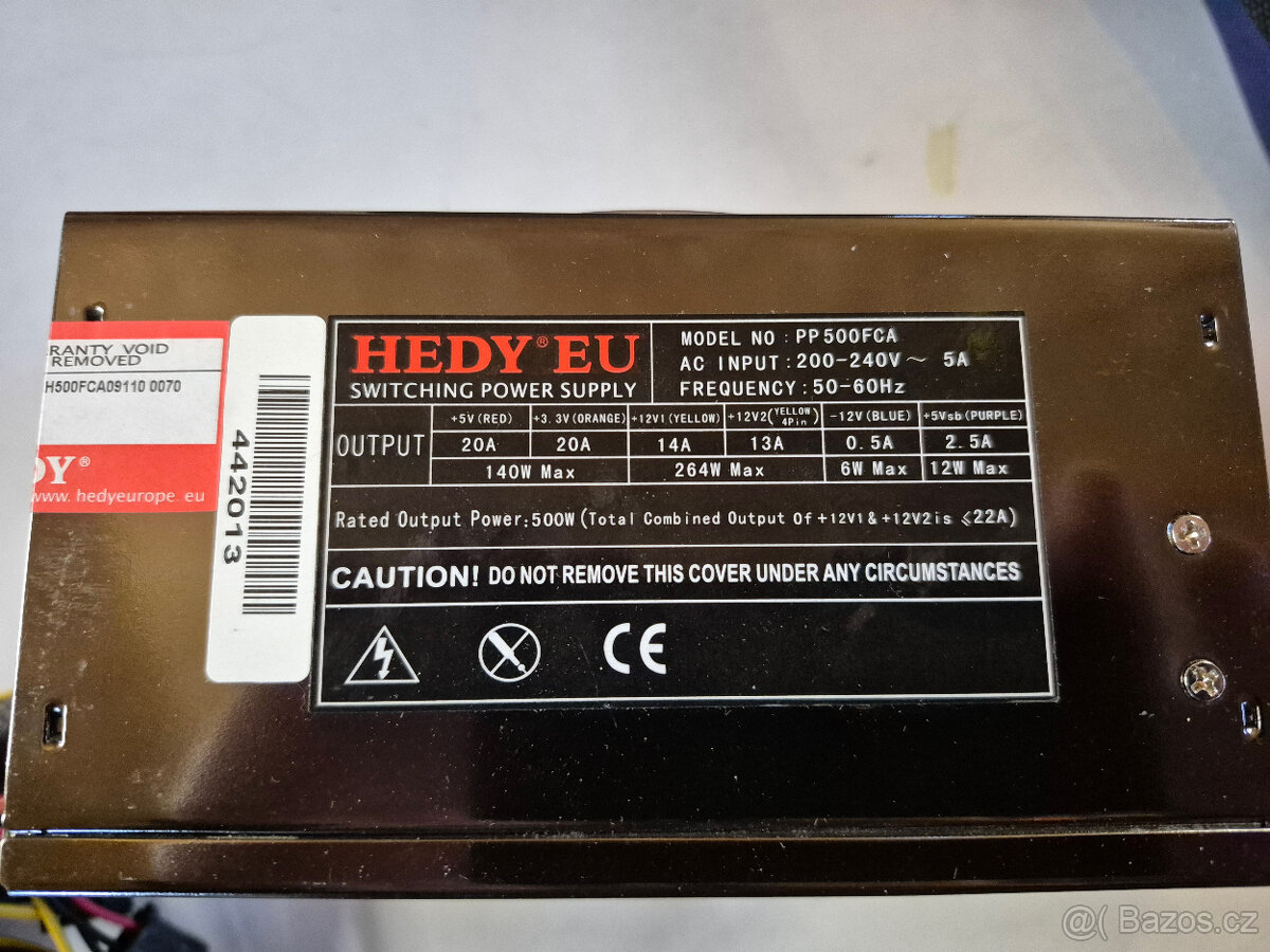 PC zdroj ATX HEDY PP500FCA - 2