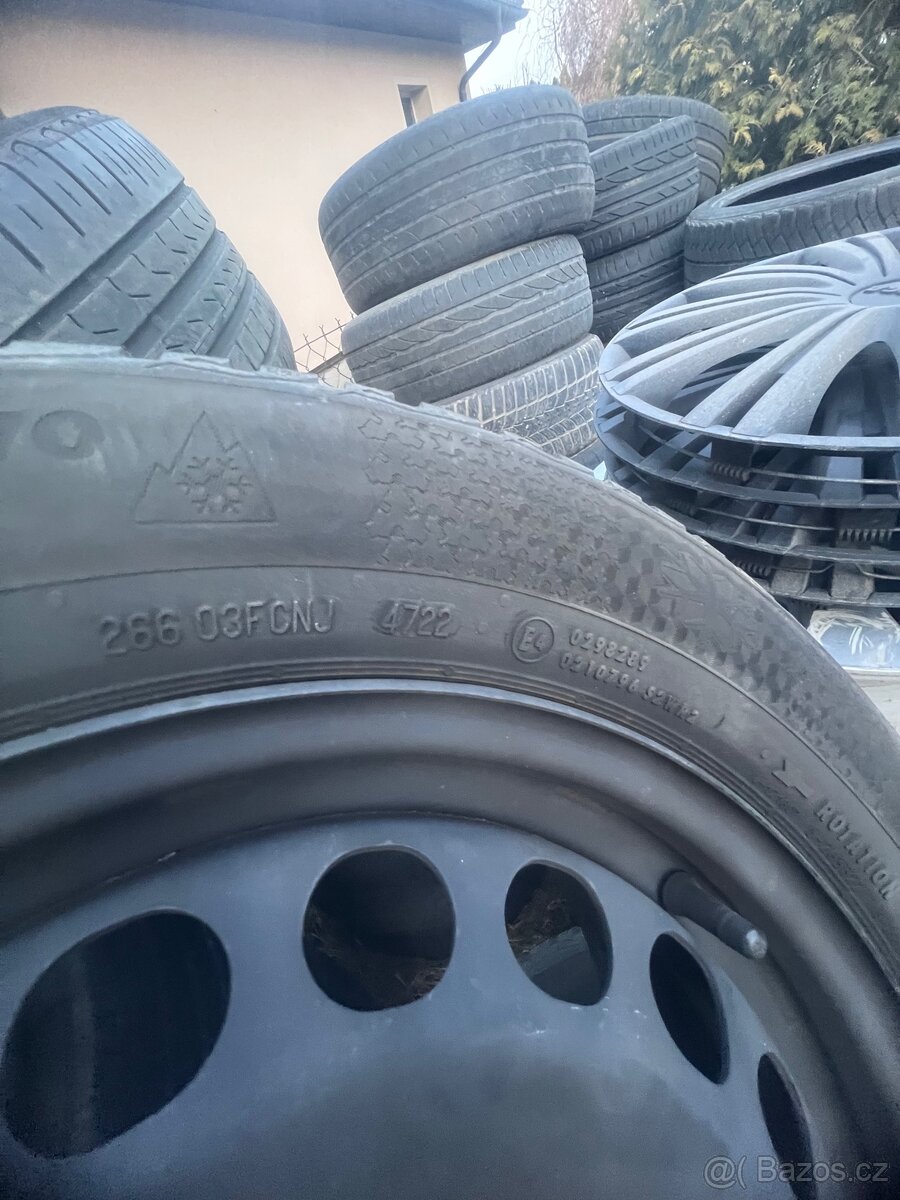 Sada Plechových disku 5x112 et41 gumy 215/55R16 - 2