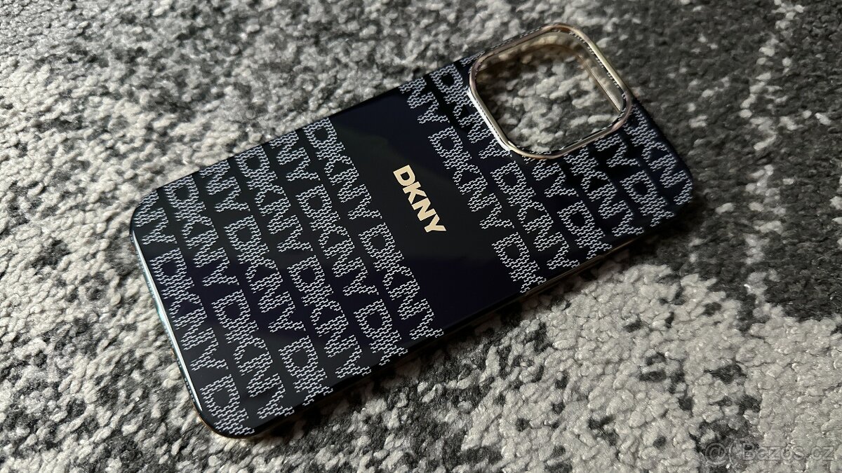 Kryt DKNY na iPhone 14 PRO MAX - Černozlatý - 2