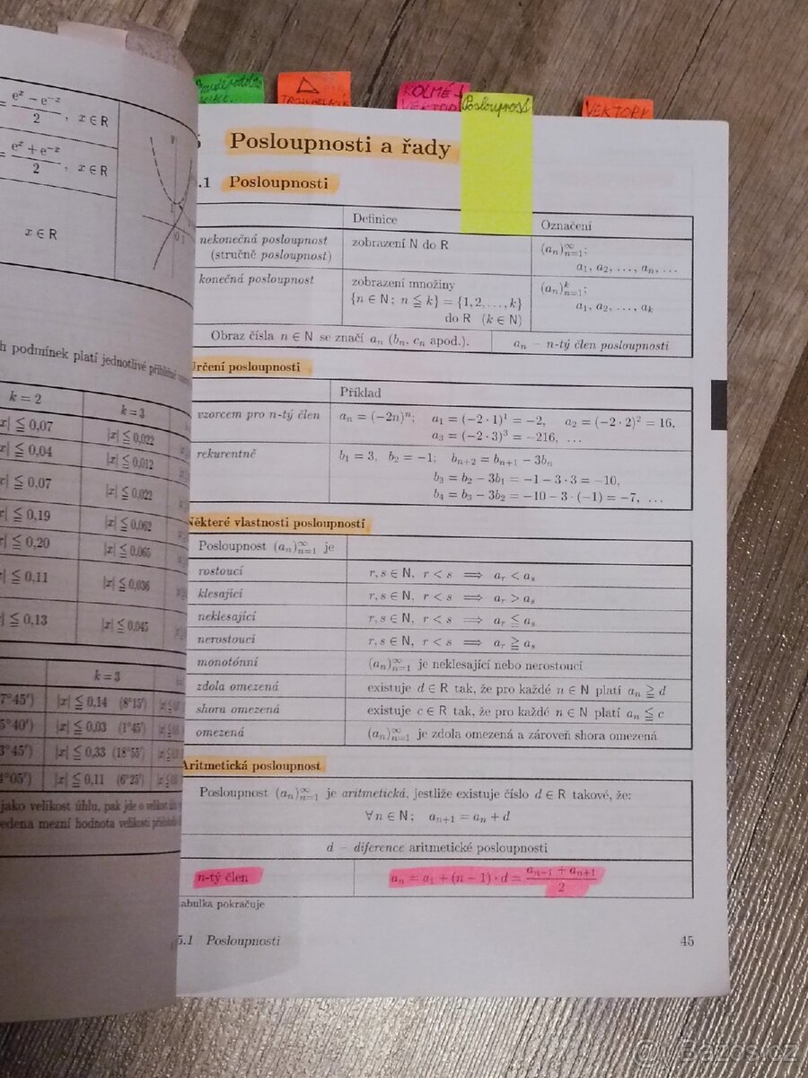 Matematicko fyzikální a chemické tabulky - 2
