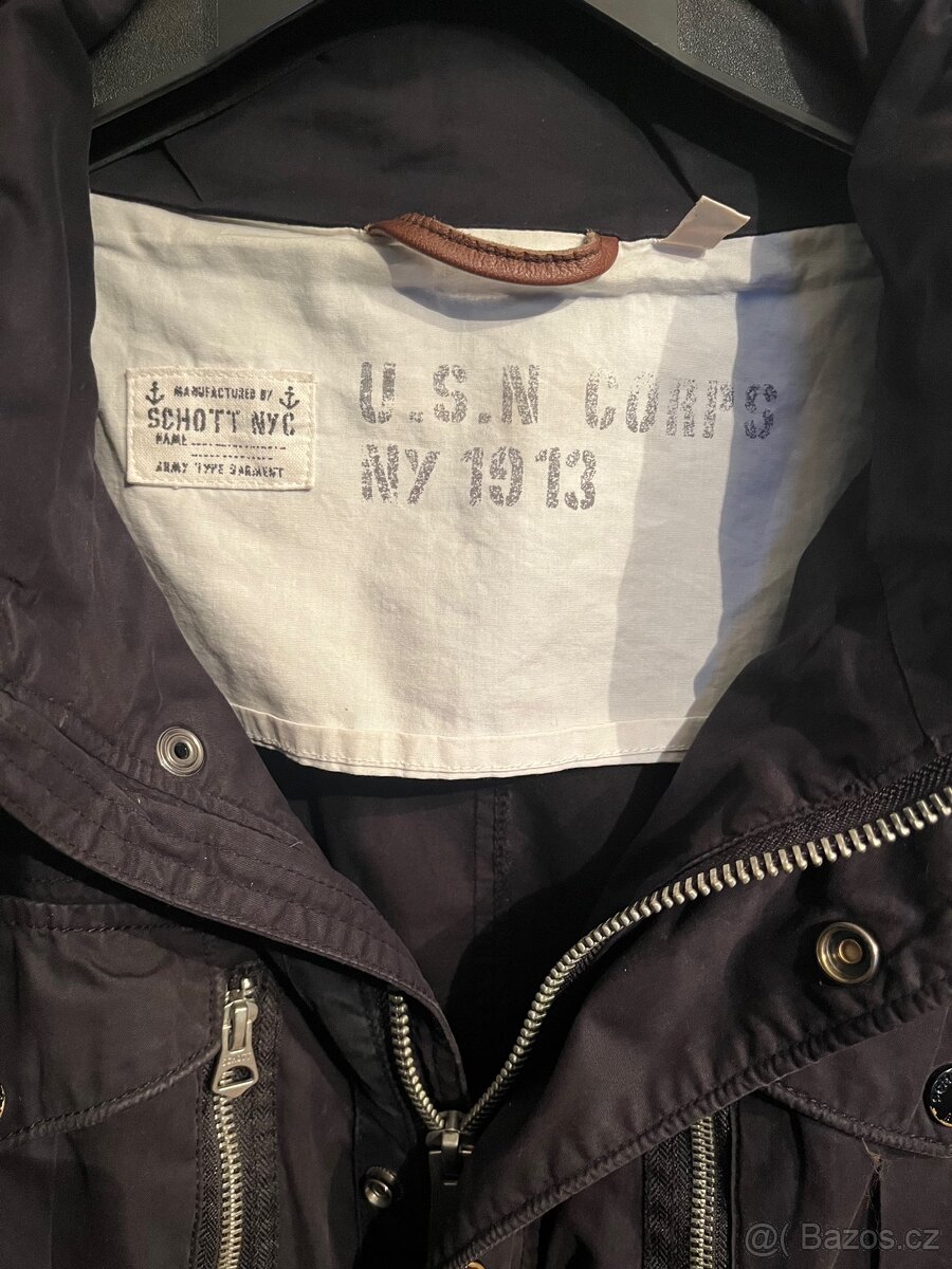 Černá pánská “vojenská” bunda Schott NYC - 2