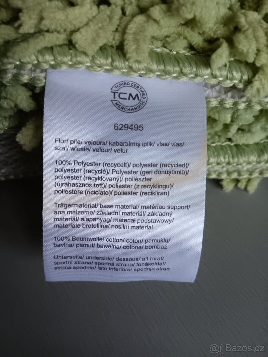 koberec Tchibo světle zelený, dredy 70x120 cm - 2