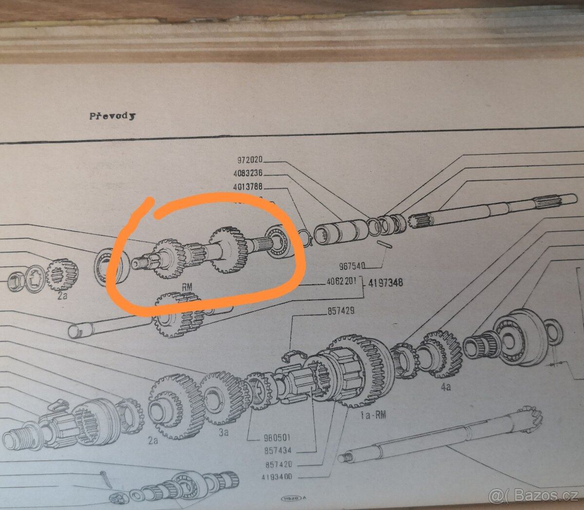 Hřídel do převodovky Fiat 600D - 2