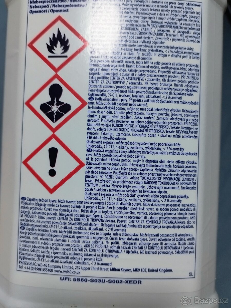 Olej WD-40 5litrů kanystr, nový zabalený od výrobce - 2