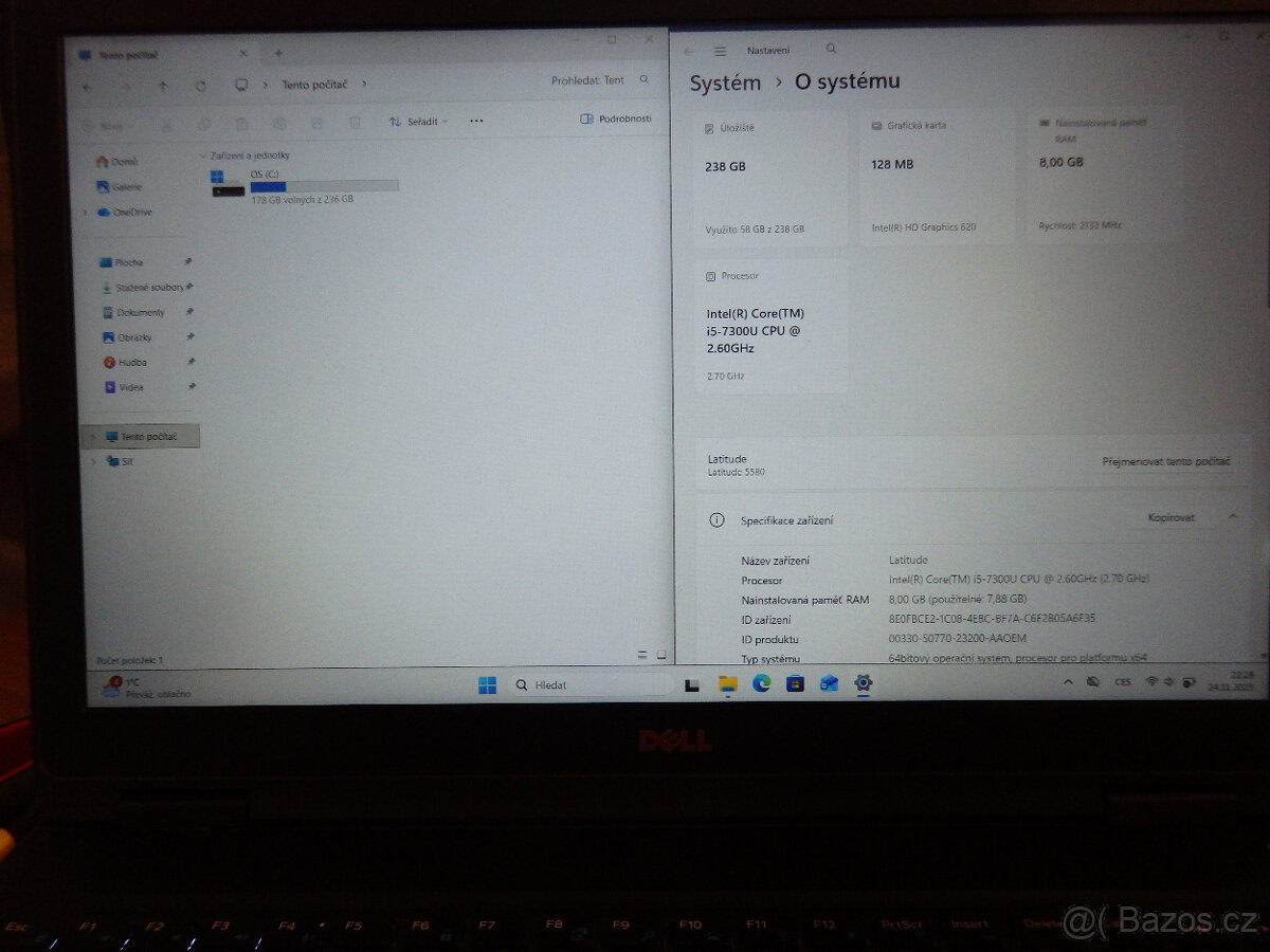 Dell Latitude 5580 i5-7300U/8GB/256GB/Win11Pro/15,6" - 2