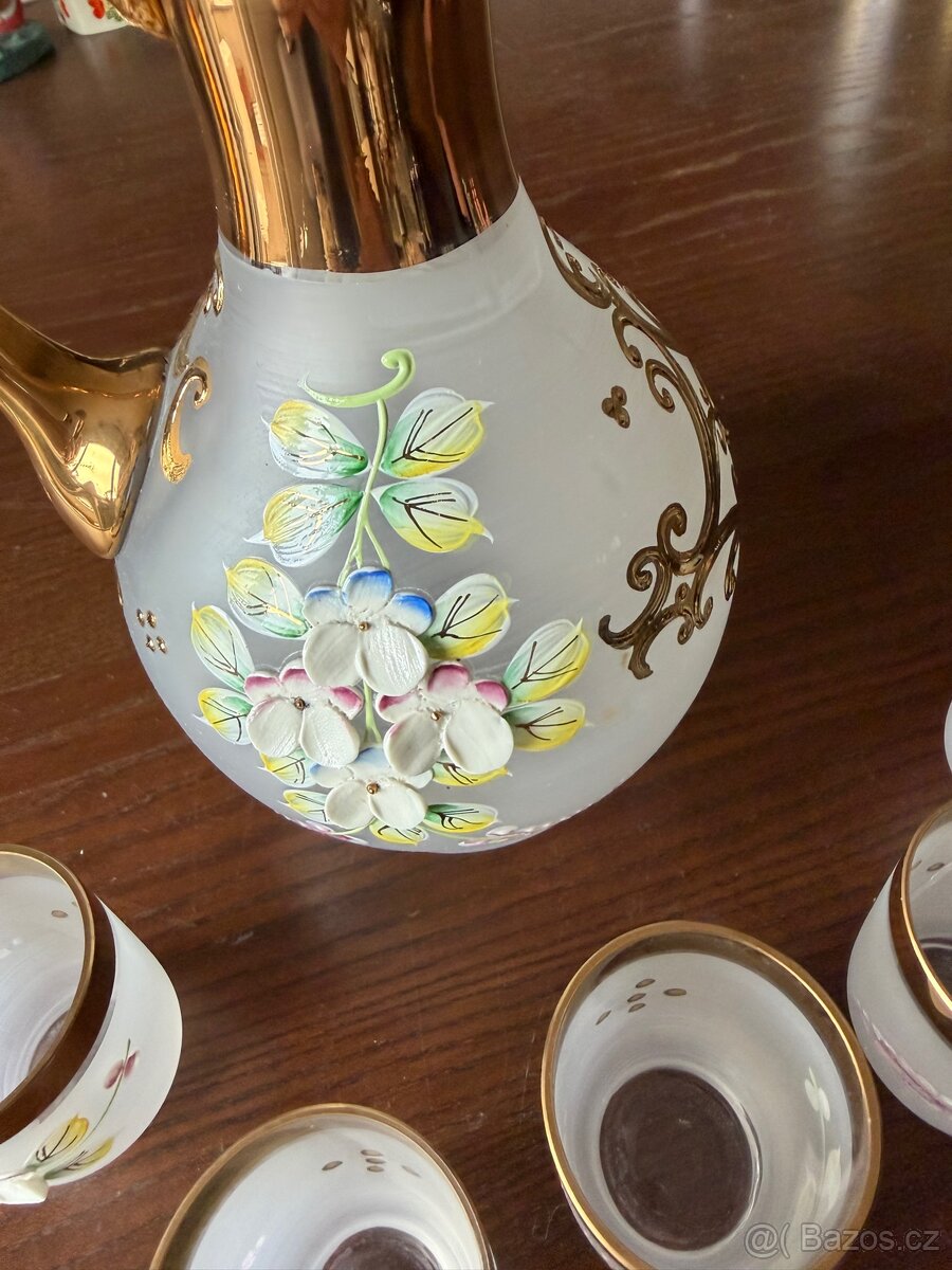 Skleněná karafa s pohárky - 2