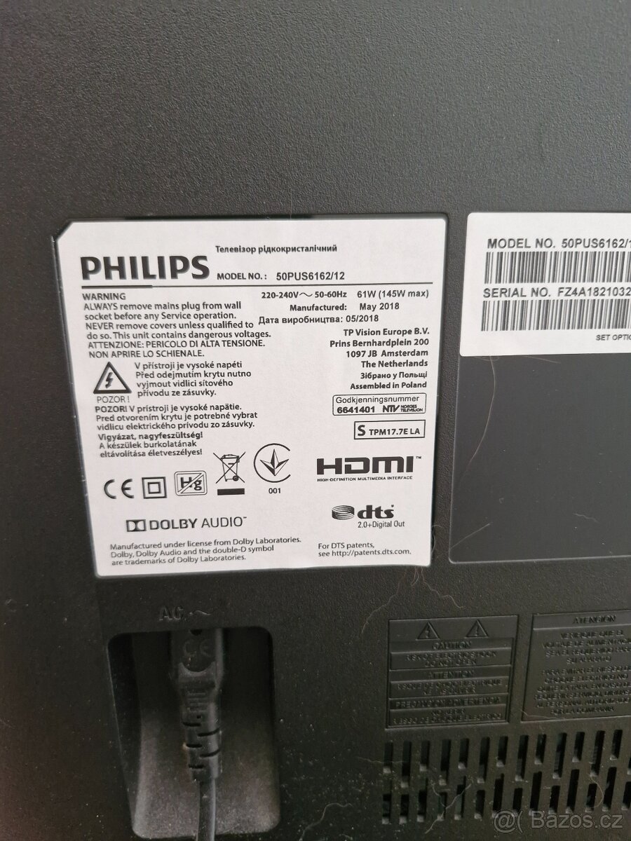 Nejde obraz. Philips tv 55" - 2