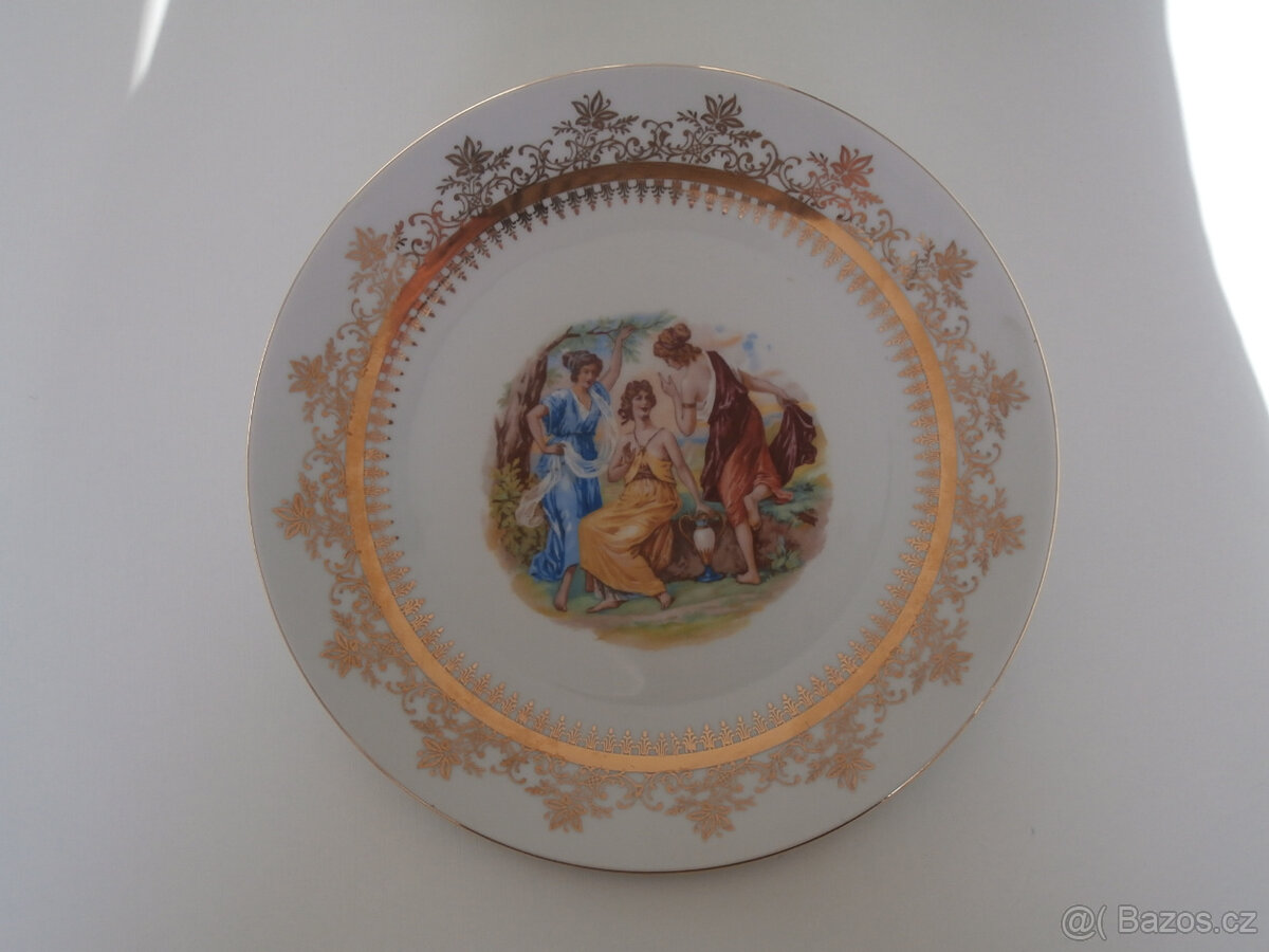 Ozdobný talíř TŘI GRÁCIE, EPIAG MADE IN CZECHOSLOVAKIA 24 cm - 2
