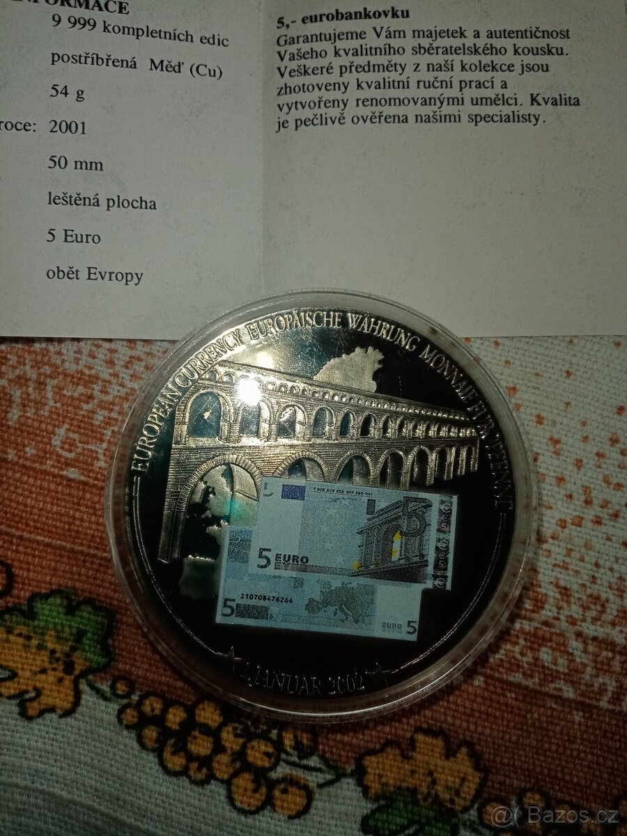 Mince 5 euro bankovka - 2