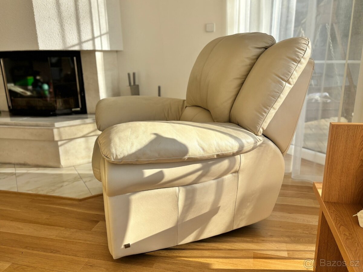Kožené polohovací křeslo - 2