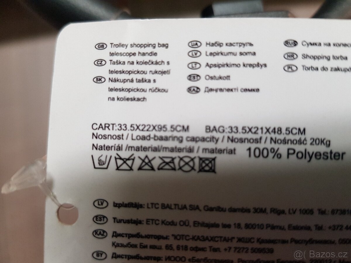 NOVÁ Nákupní taška na kolečkách TORO - 2