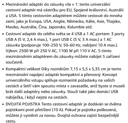 Mezinárodní cestovní adaptér/nabíječka - 2