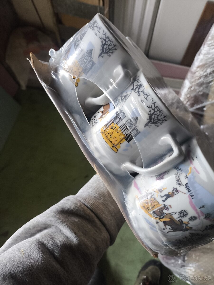 Retro porcelánová sada hrnků Epiag – zimní motiv (REZ) - 2