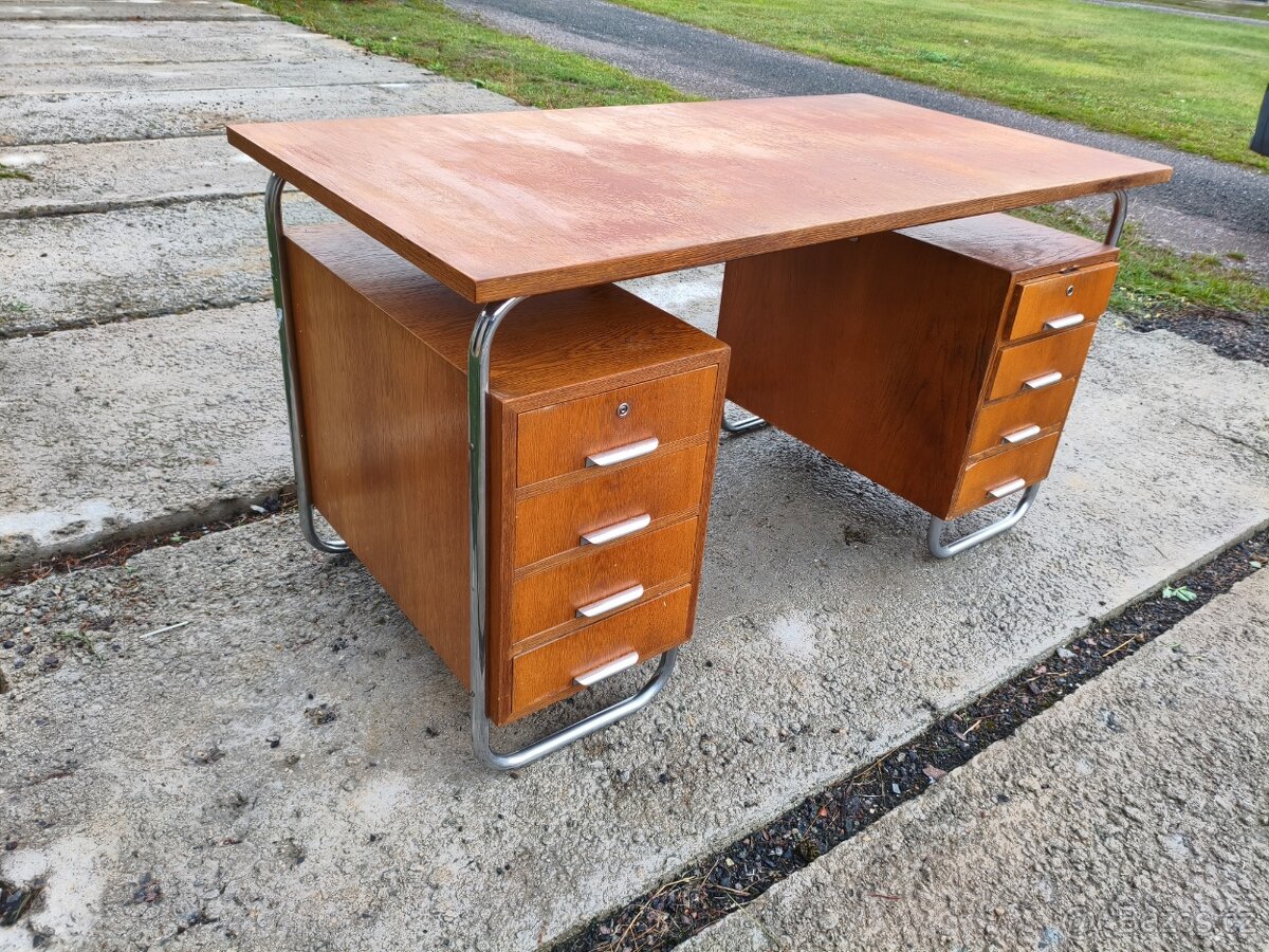 Chromový funkcionalistický psací stůl - 2