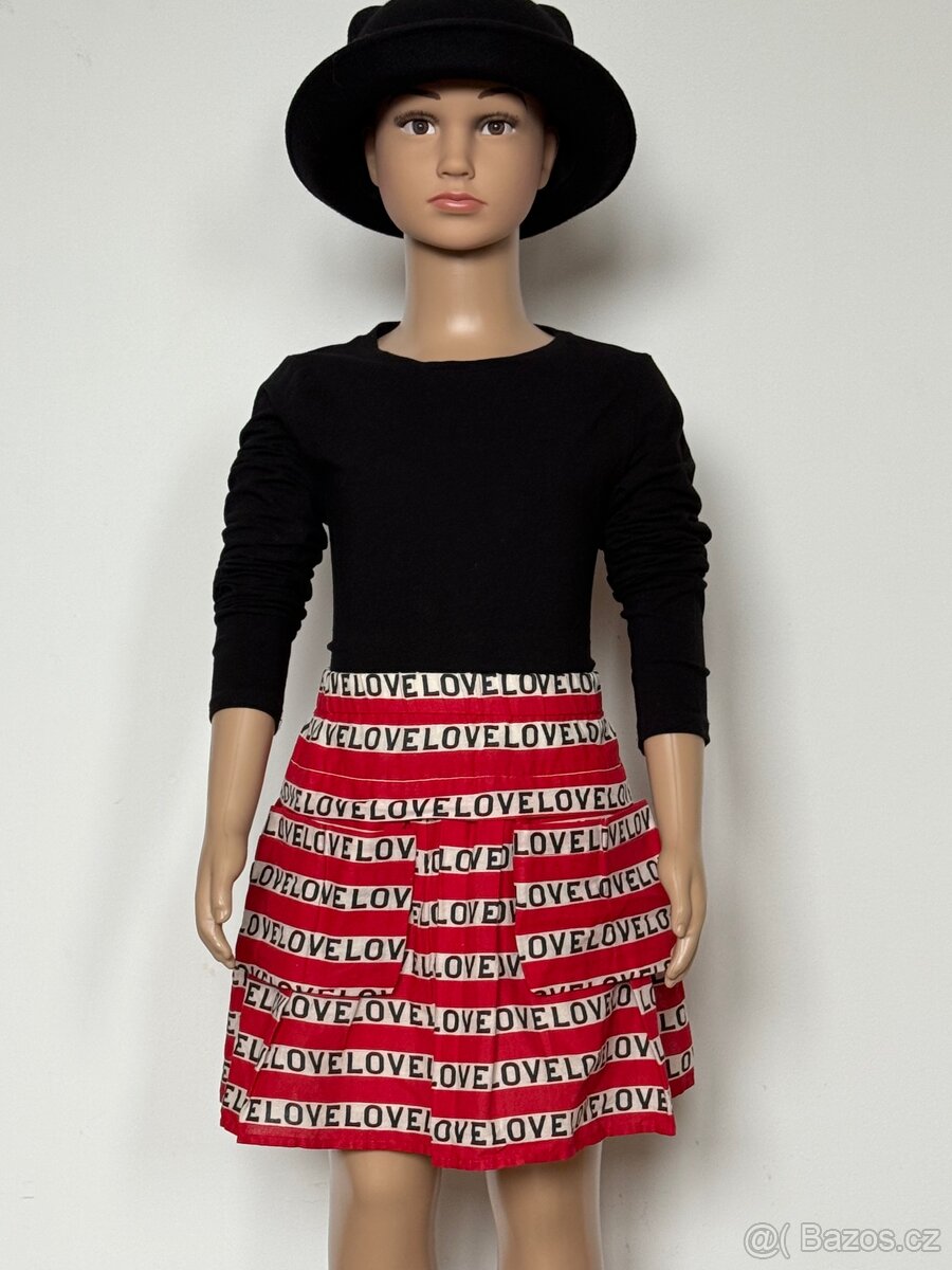 Cervená sukýnka H&M conscious - 2