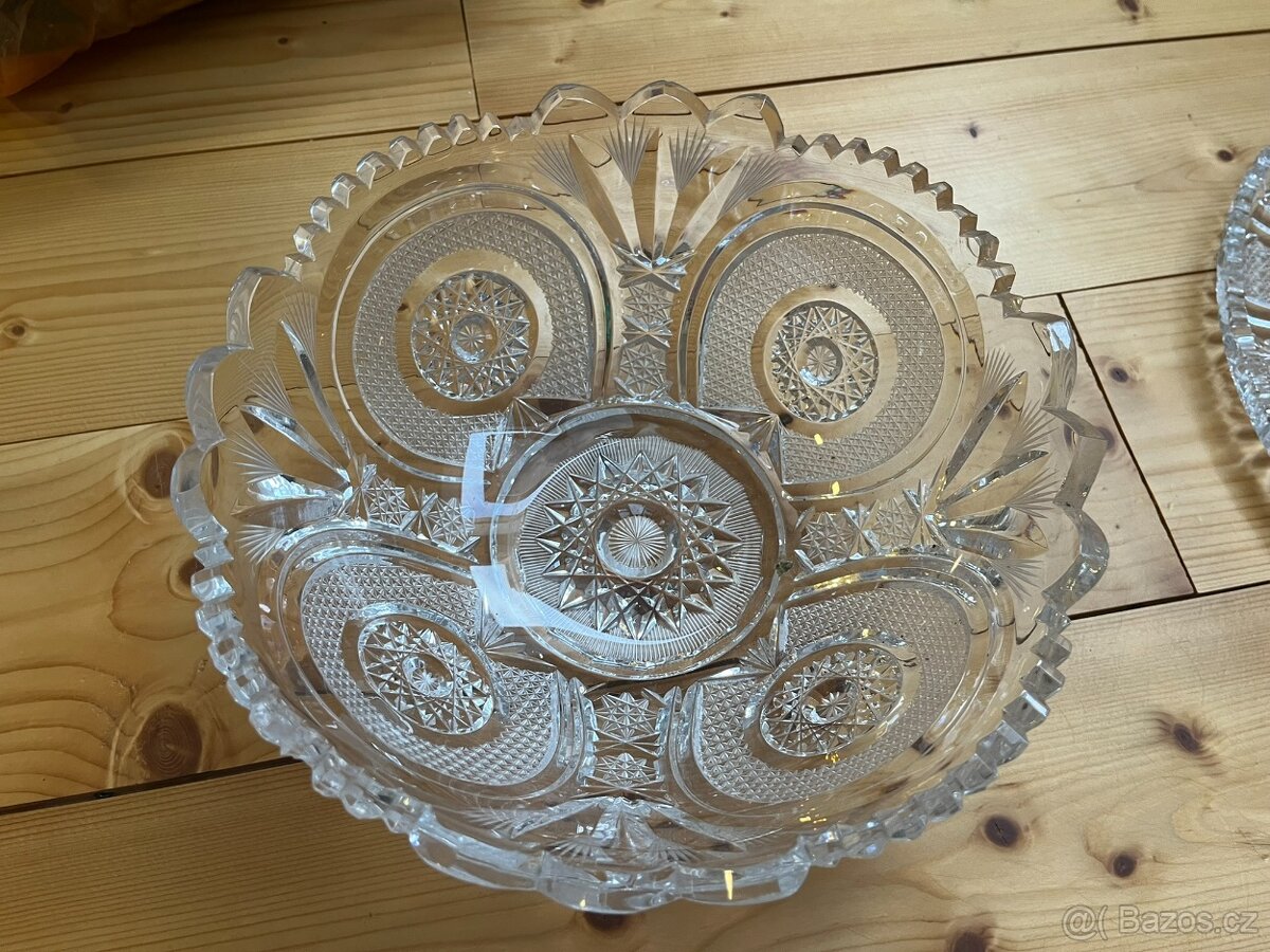 křišťálová mísa 25 cm - 2
