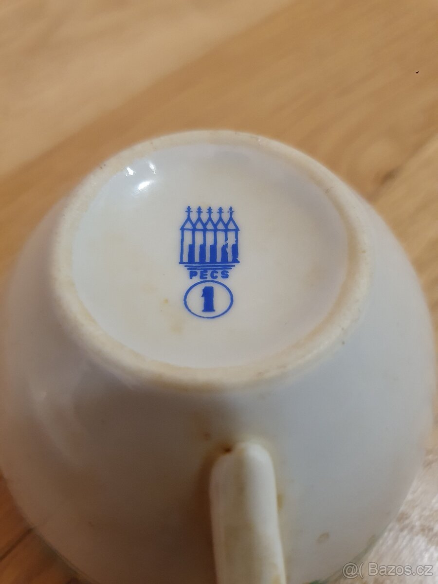 Keramika / porcelán / hrníček / talířek / lžíce - 2