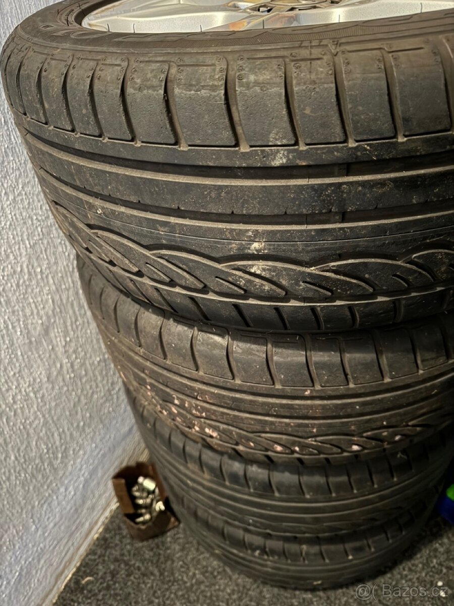 ALU KOLA AUDI A4 - 225/50/R17" s letními pneu DUNLOP 6mm - 2