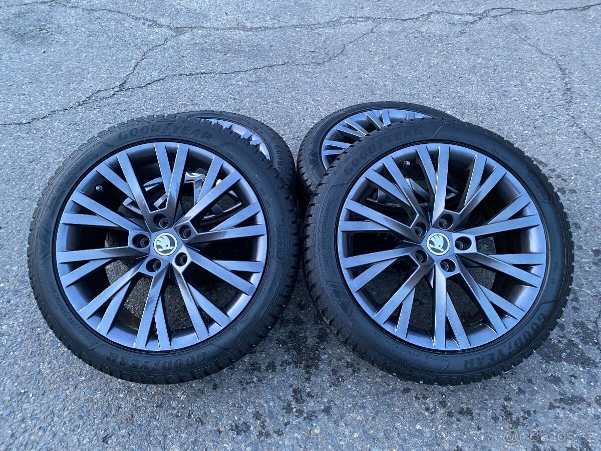 Alu kola Škoda Antares 5x112 r18,zimní pneumatiky 235/45 r18 - 2