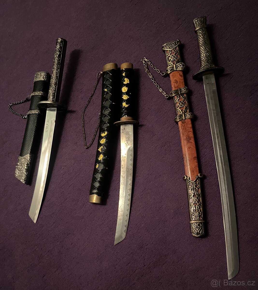 Sada 3 dekorativních mečů/dýk – 50 cm + 60 cm - 2