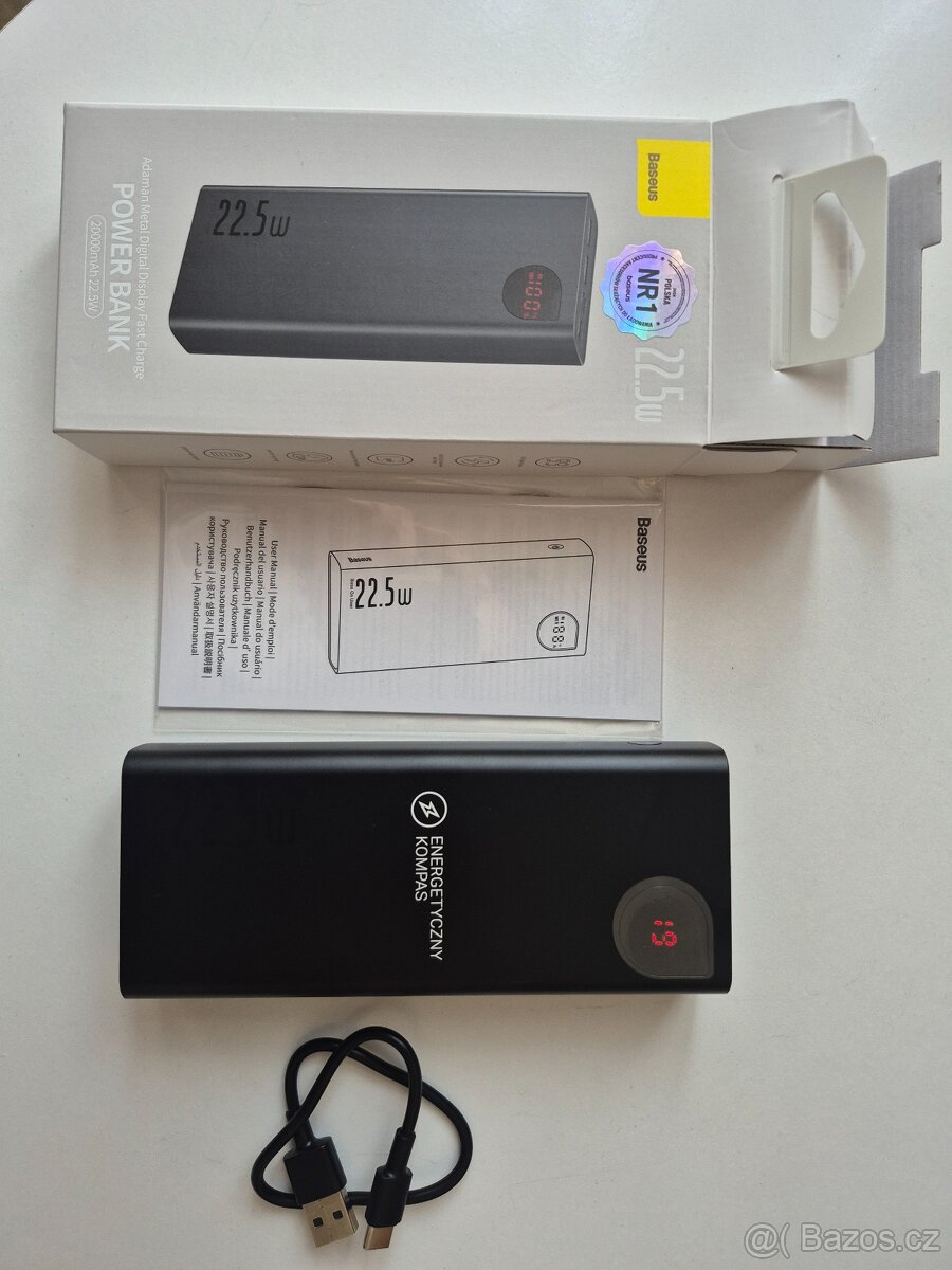 Powerbanka Baseus Adaman 20000 mAh 22,5 W - Nová - 2