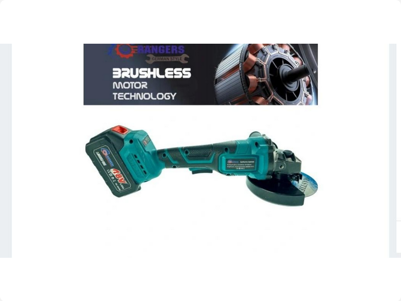 AKU úhlová bruska 125mm 18V + 2 x baterie 4 Ah (bez uhlíkový - 2