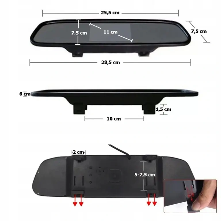 Zpětné zrcátko s LCD panelem - 2