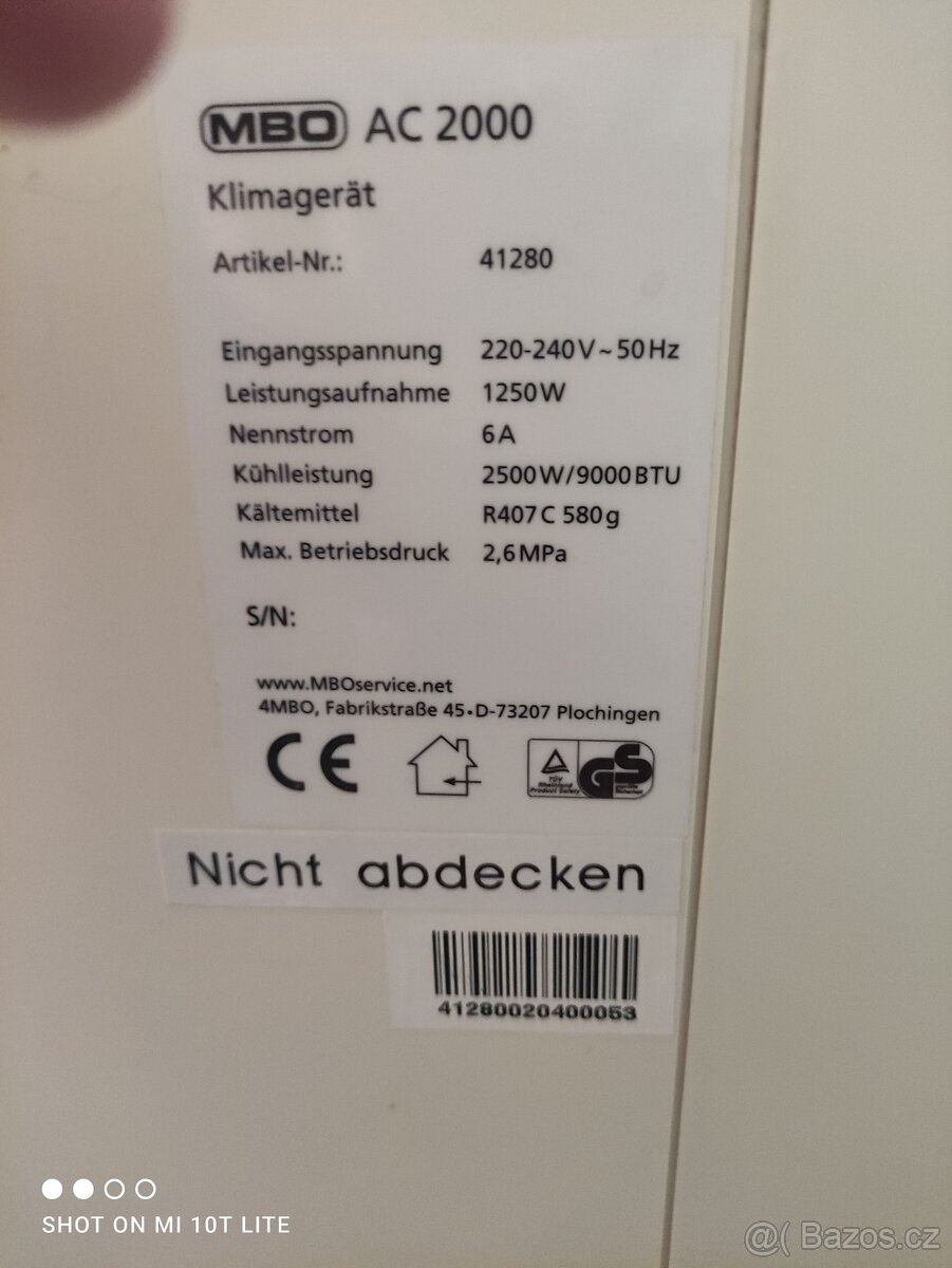 Mobilni klimatizace MBO - 2