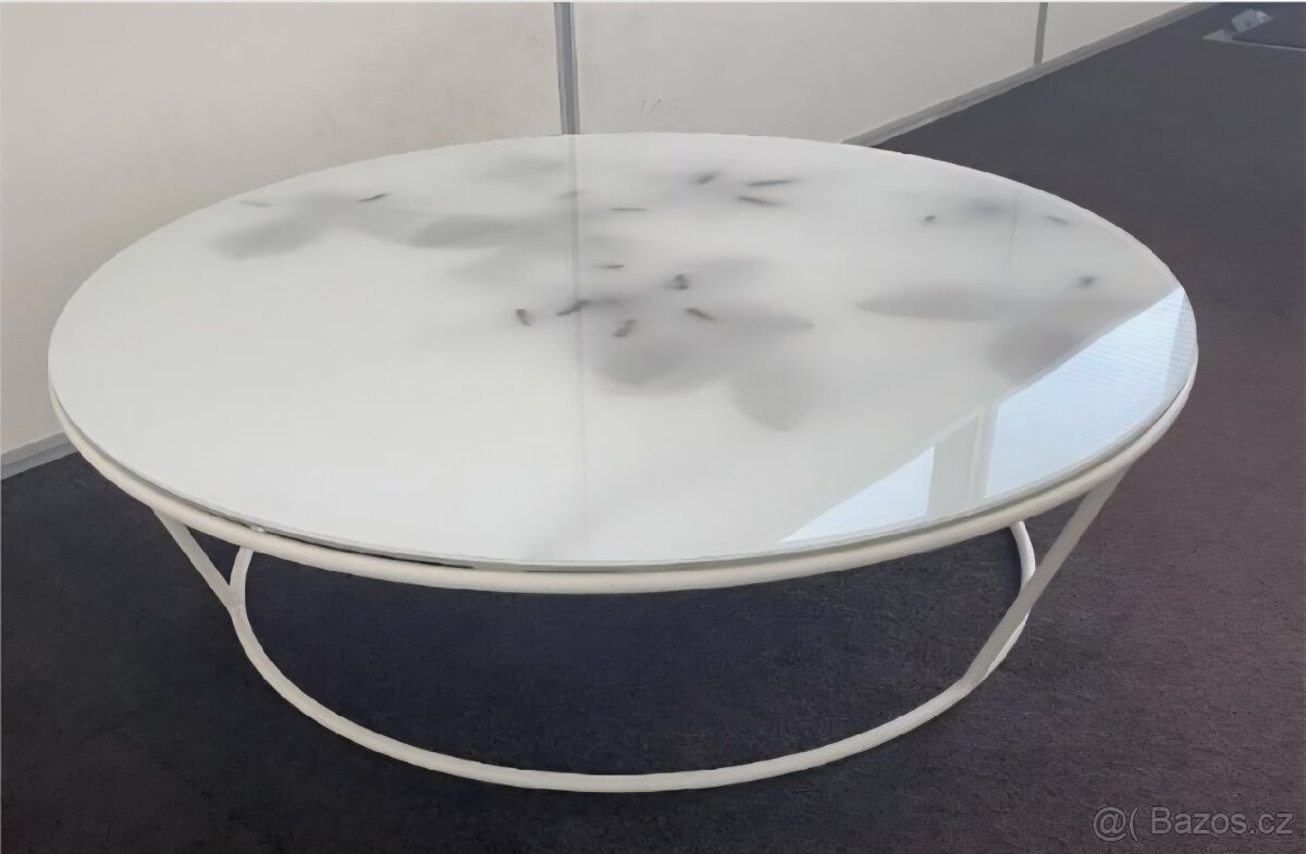 Luxusní designový stolek stůl skleněný Moroso - 2