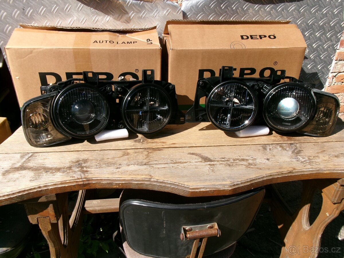 BMW E -32 , E 34 - Přední světla kouřová - 2