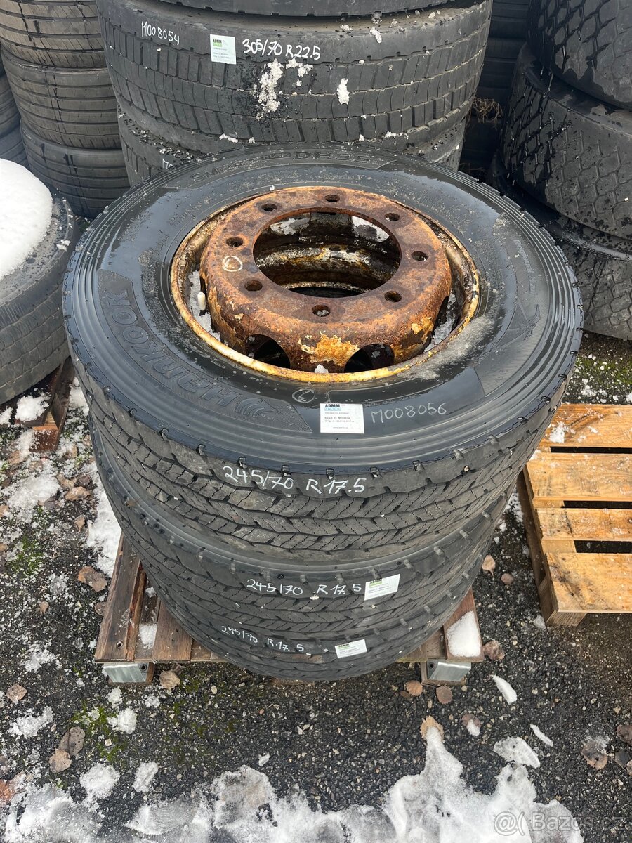 3ks pneumatika s diskem 245/70 R17.5 - 2