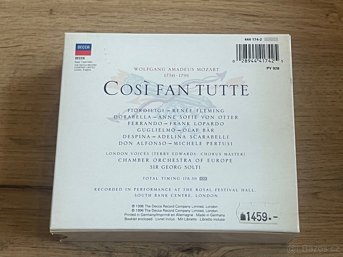CD – Mozart: Così fan tutte – Solti (Decca) - 2