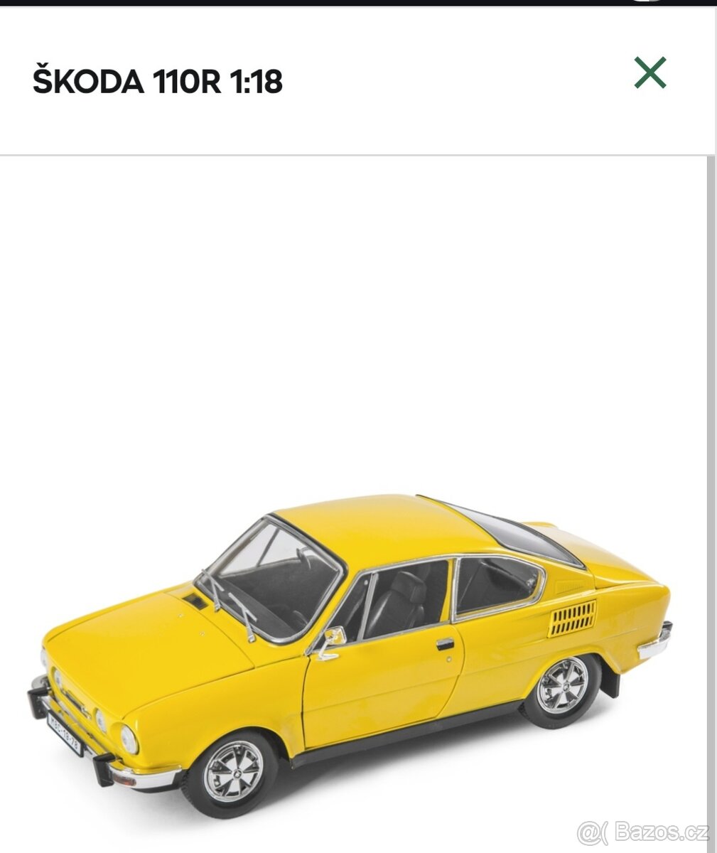 Škoda 110R žlutý 1:18 - 2