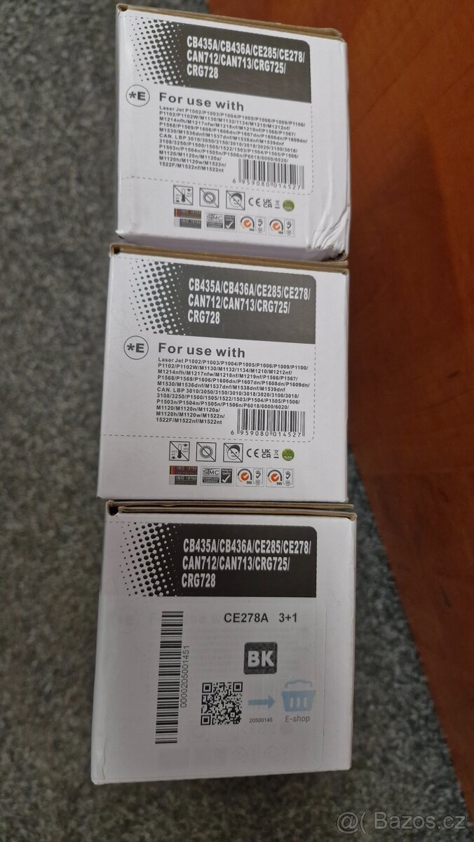 3x Toner CE278A pro tiskárny HP - 2
