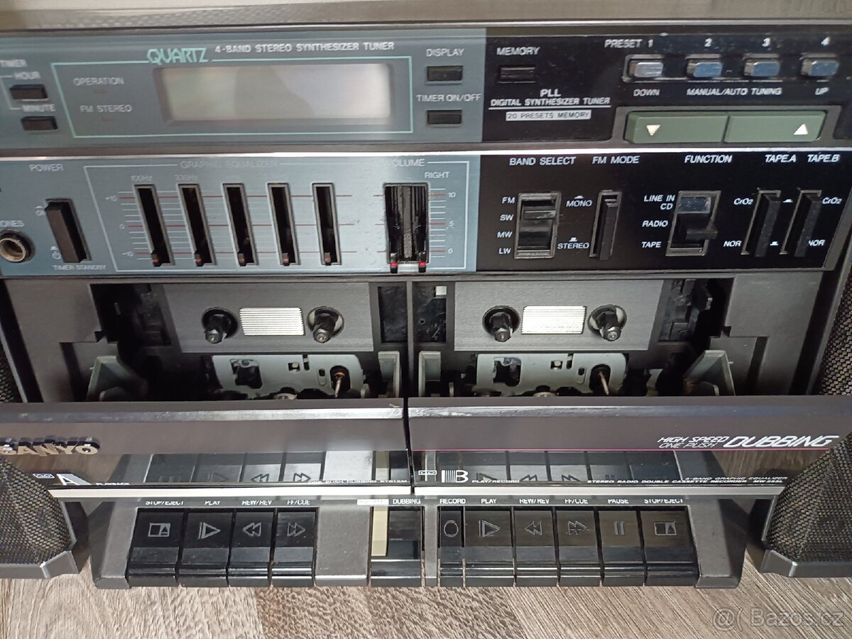 Sanyo MW255L, radiomagnetofon retro 2 kazeťák - 2
