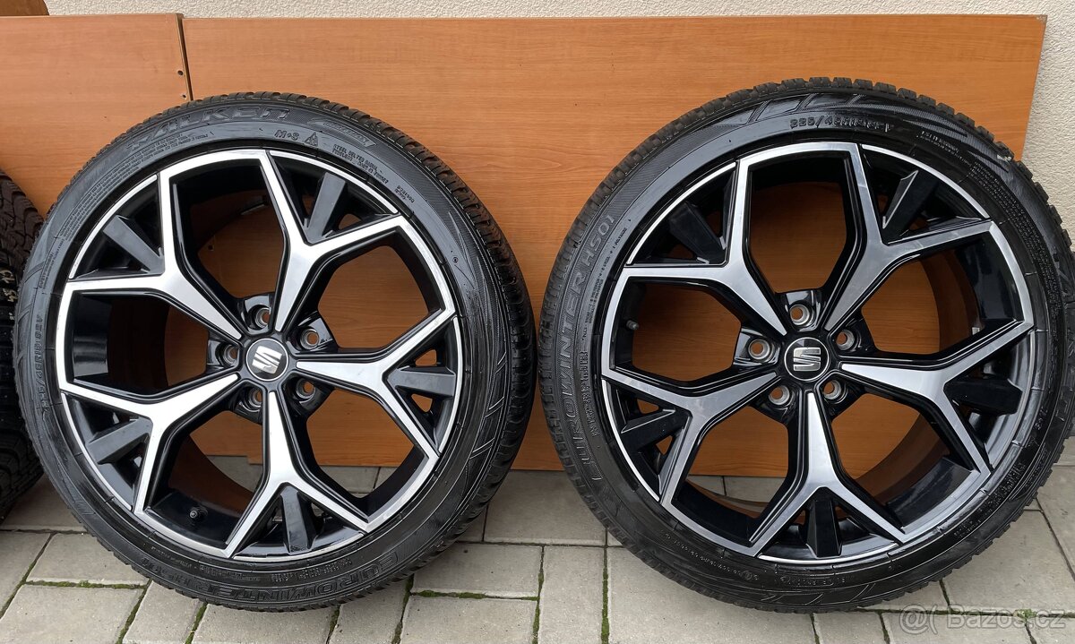 SEAT ATECA orig. alu disky 5x112 8jx19 ET 45 225 45 R19 Zimn - 2