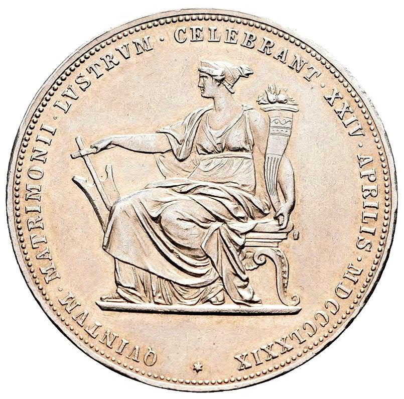 Stříbrná mince Vídeň císař František Josef I. - 2