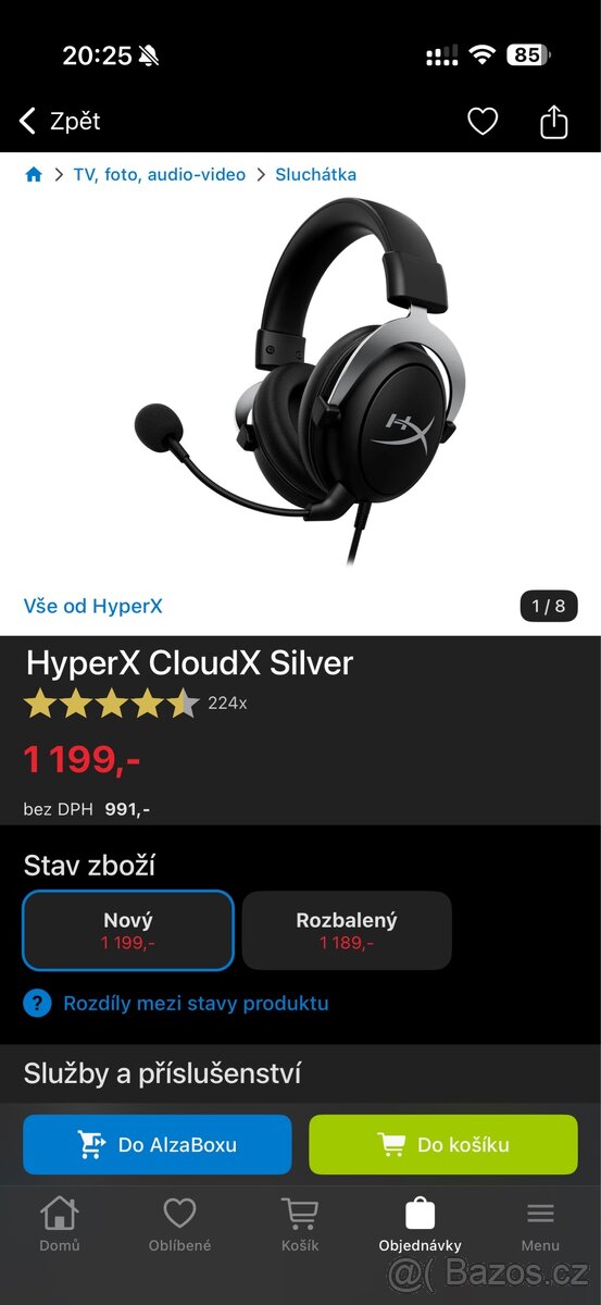 HyperX CloudX Silver herní sluchátka - 2