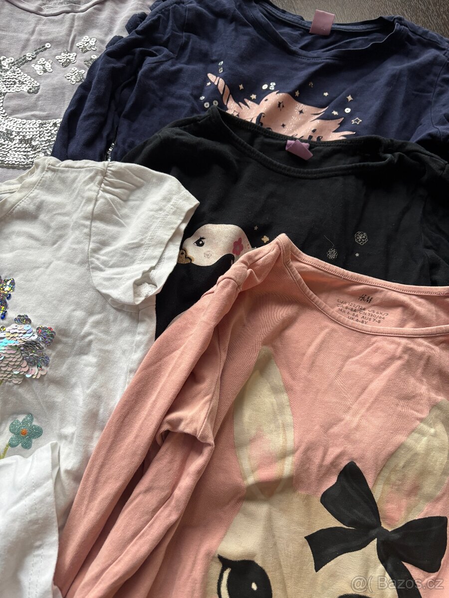 8x tričko 122/128 - 2